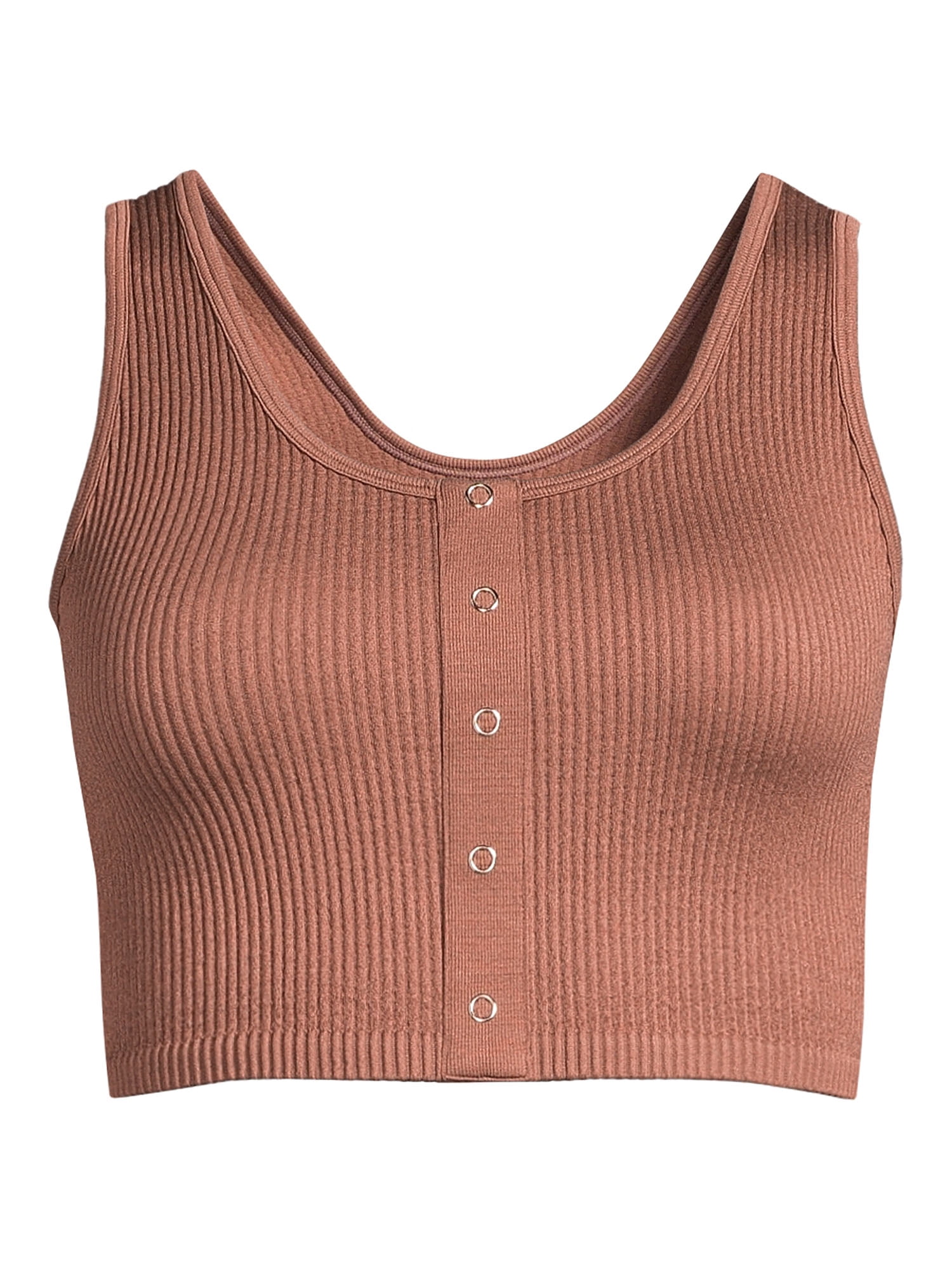 No Boundaries Juniors' Seamless Henley Bra