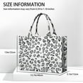 thumbnail image 3 of Large Capacity Tote Bag,White and Gray Of Leopard Print Handbag Fashion Luxury Tote Bag,15.7"x13"x 5.1" Inches,Laptop Compatible, 3 of 6