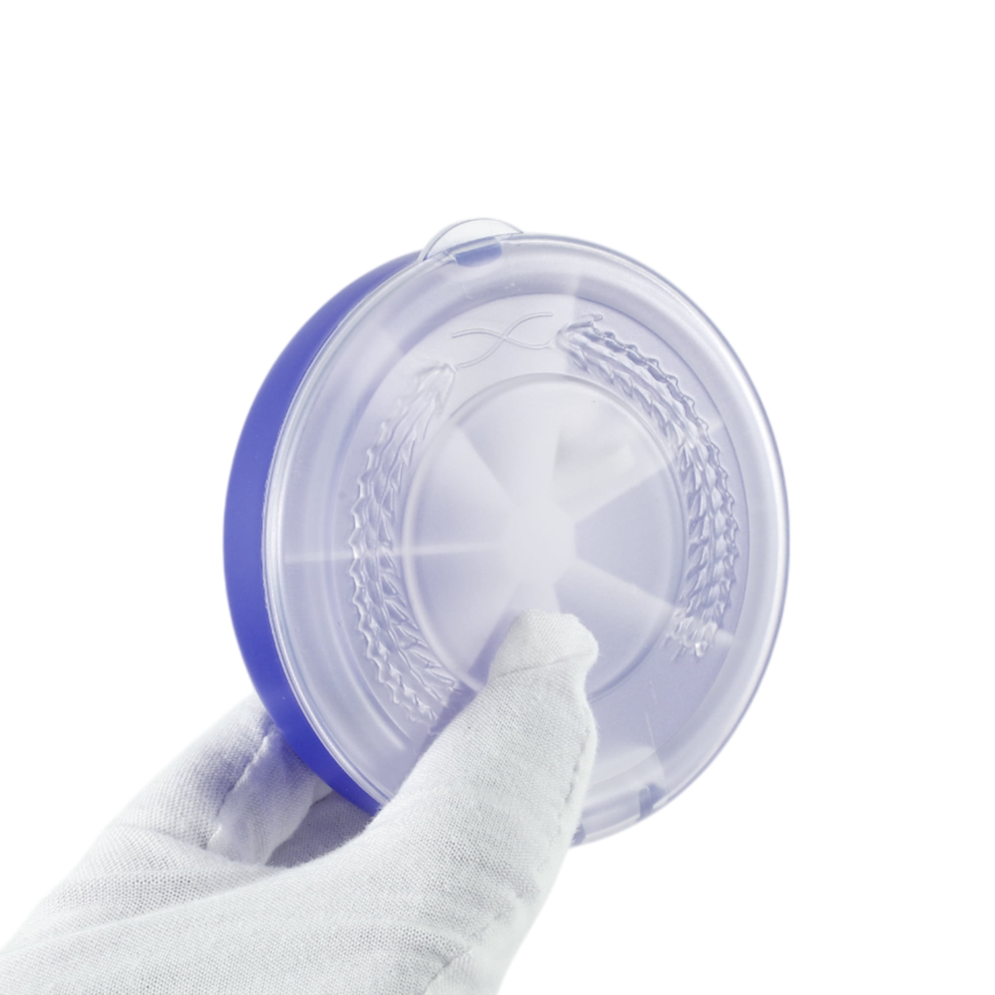 Unique Bargains Lightweight 7 Grids Flip Up Circular Pill Case 1 Pc Blue, Purple