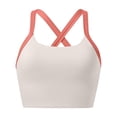 thumbnail image 4 of TARIENDY Womens Sports Bra Padded Longline Yoga Crop Tops High Impact Workout Bras Full Coverage High Support Sports Bras White M, 4 of 5