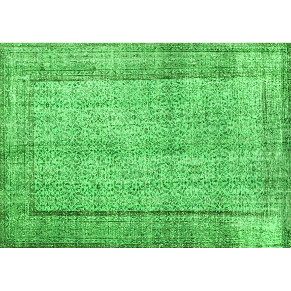 Ahgly Company Indoor Rectangle Persian Green Traditional Area Rugs, 5' x 8'