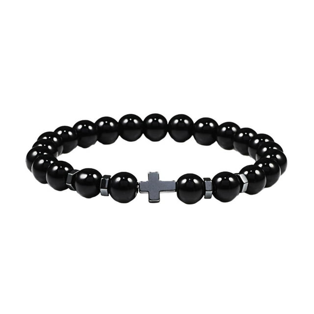 Minnieouse Pulseras de obsidiana con cuentas de piedra redonda Natural, turquesa para mujer, joyería de Yoga, ligera con ojo para Ropa, zapatos y accesorios Miscelánea Tipo 2