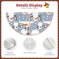 thumbnail image 3 of Disketp Happy Snowmen Snowfall Christmas Tree Skirt, Christmas Tree Decorations, Christmas Decor, Tree Mat Decoration(30-48IN)-48", 3 of 6