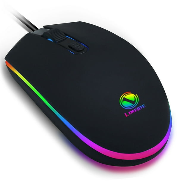 Gaming Mouse Wired, EEEkit RGB Backlit 2400DPI Adjustable, Comfortable