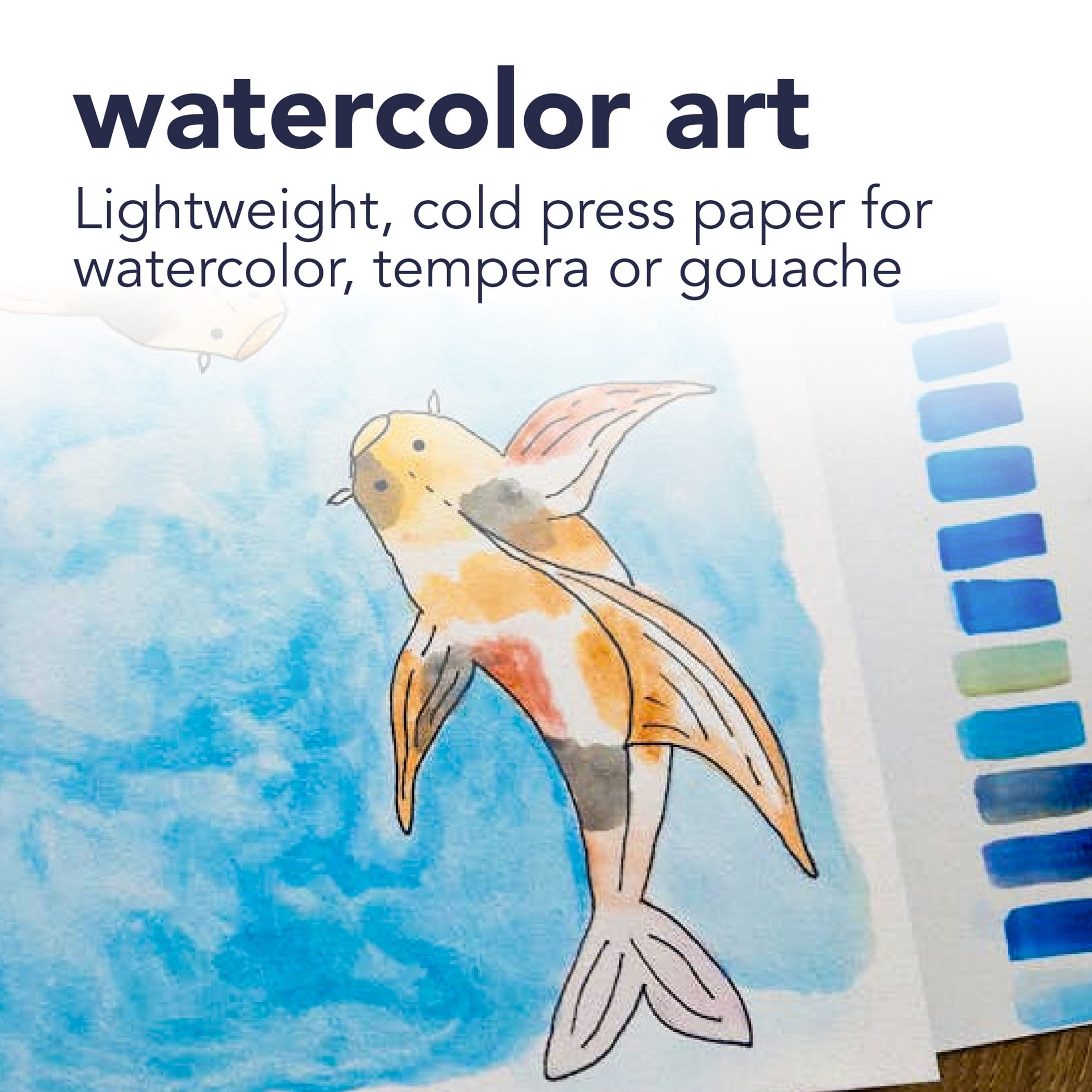 Strathmore 200 Series Watercolor Pad, Tape Binding, 15 Sheets, 9x12 inch, Pack of 3