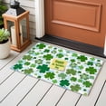 thumbnail image 5 of St. Patrick's Day 2'x3' Washable Rug, Spring Lucky Green Shamrock Cloud Blue Non-Slip Soft Doormat Area Rugs for Entrance Bathroom Bedsides, Carpet for Kitchen Bedroom, Entryway Floor Mat, 5 of 9