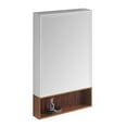 thumbnail image 2 of Fine Fixtures  Dakota Collection Bathroom Medicine Cabinet White / Teak Shelf, 2 of 5