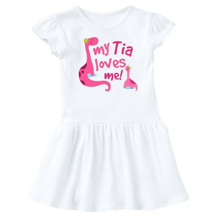 

Inktastic Tia Loves Me Niece Girl Dinosaur Gift Baby Girl Dress