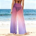 thumbnail image 5 of Warop Women's Bohemian Chiffon Printed Beach Cover-Up Pants, Lightweight with Sun Protection, Flowy Wide Leg for Beach, Pool and Summer Vacation, 5 of 8