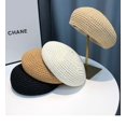 thumbnail image 2 of SikaFu Summer Thin Woven Beret Hat For Women, Spring And Summer Niche Style Small Fresh Hollow Breathable Beret Painter Hat, 2 of 9
