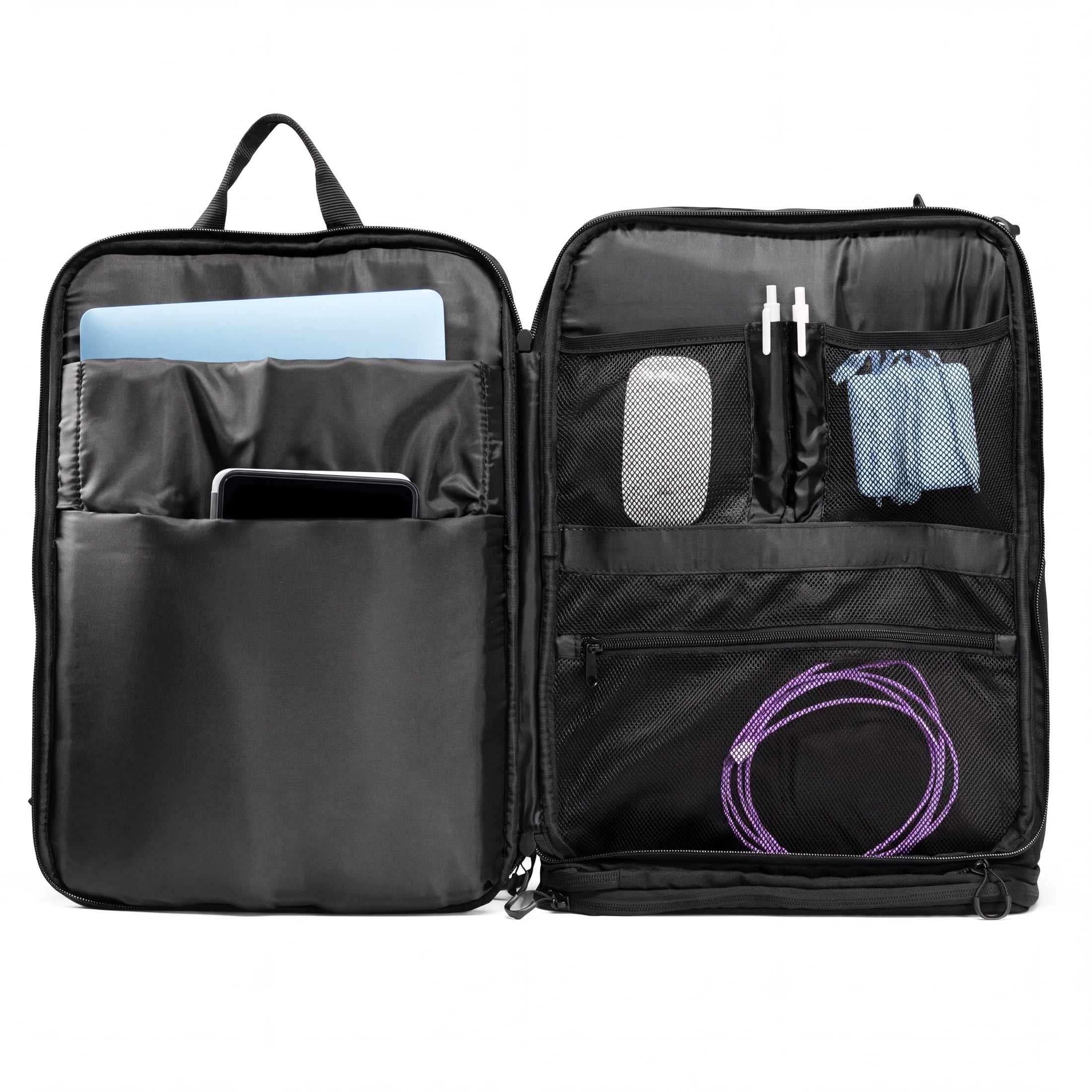 Athletic Works 38 Liter Expandable Gym Backpack, Black