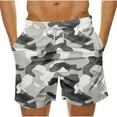 thumbnail image 2 of ZRGHAOYLQ Camo Beach Shorts for Men Mens Quick Dry Swim Trunks 5 Inch Elastic Waistband Shorts with Pockets Summer Hawaiian Outdoor Sports Short Pants, 2 of 5