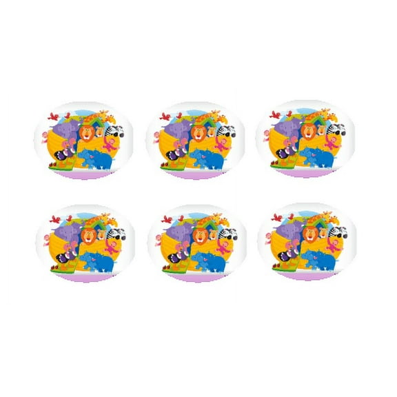 Safari Animals 12 - 2 inch Cupcake Edible Frosting Photos