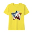 thumbnail image 2 of Fatuov American Flag Tee for Boys Summer Round Neck Comfortable Shirt for Children Patriotic Short Sleeve 4th of July Independence Day Tshirt 2-15 Years, 2 of 4