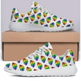 thumbnail image 6 of Unisex Fashion Rainbow Shoes, LGBT Sneakers for Men Women, Lightweight Breathable Running Walking Shoes White Size 13, 6 of 7