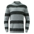 thumbnail image 5 of Mens Sweater, Casual Pullover Striped Round Neck Knitted Sweater Jacket, Autumn Winter Daily Wear, Soft Knit Fabric, Comfortable Outerwear, Trendy Men's Clothing, 5 of 6