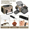 thumbnail image 4 of Airline Approved Expandable Soft Sided Pet Carrier for Cats & Dogs up to 15 Lbs with Removable Fleece Pad, 4 of 6