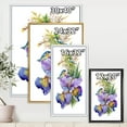 thumbnail image 4 of Designart 'Birds With Purple Iris' Traditional Framed Canvas Wall Art Print, 4 of 5