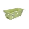thumbnail image 3 of Window Flower Box Outdoor Wall Planter Detachable 20'' Decorative Vegetable Flower Planter Railing Planter Pot for Outdoor Garden Yard Fence Light Green, 3 of 10