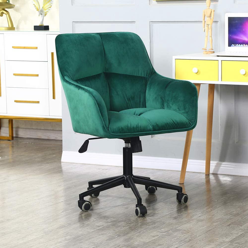 Home Office Desk Chairs Big Accent Velvet Fabric Swivel