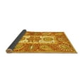 thumbnail image 2 of Ahgly Company Indoor Round Abstract Yellow Modern Area Rugs, 5' Round, 2 of 4