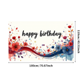 thumbnail image 3 of Colorful Floral Happy Birthday Banner Backdrop with Balloons and Roses for Party Supplies Photography Props Decors Background, 3 of 4