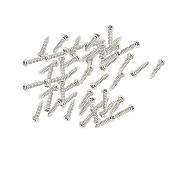 50 piezas de tornillos autoperforantes de cabeza plana Phillips de acero inoxidable M2 x 10mm
