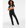 thumbnail image 2 of adidas Womens Essentials Warm-Up Tapered 3-Stripes Track Pants, 2 of 3