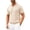 Beige, variant on Men’s Long Sleeve Lapel Striped Knitted T-Shirt Casual Spring Fall Top