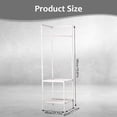 thumbnail image 2 of Corner Coat Rack, 71 X 18 X 18" 2-Tier Corner Hall Tree, Metal Coat Rack with Shoe Storage, Sturdy Hall Tree for Entryway Hallway Bedroom Bathroom Living RoomTree, 2 of 6