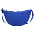 thumbnail image 1 of Bolso bandolera Media luna Bolso de hombro Bolso de viaje acolchado con entramado rómbico (Azul) Ehuebsd  Para Estrenar, 1 of 9