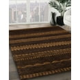 thumbnail image 3 of Ahgly Company Machine Washable Indoor Rectangle Abstract Sangria Brown Area Rugs, 8' x 10', 3 of 7