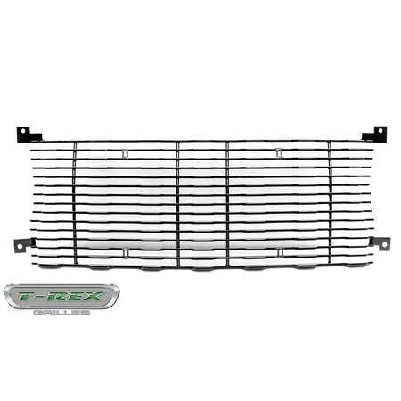 T-rex Billet Bolt T-Rex Grilles 6204931 Billet Series Bumper Grille Insert; Horizontal; Insert; Bolt On; No Cutting; No Drilling; 3/16 in.; Black Powder Coated Aluminum; ()