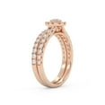 thumbnail image 4 of AFFY Half Eternity Halo Solitaire Bridal Set Ring for Women, IGI Certified 1.10 Carat (ctw) Pear Cut Lab Grown Diamond Engagement Wedding Ring In 14K Solid Rose Gold F-G, VS-SI Quality Size-9.5, 4 of 6
