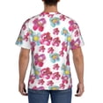 thumbnail image 3 of Qekee Watercolor Flowers Classic Fit T-Shirt Men's Shirt Men's Tight Short Sleeves for Exercise, Running, Mountaineering - Watercolor Flowers, 3 of 9