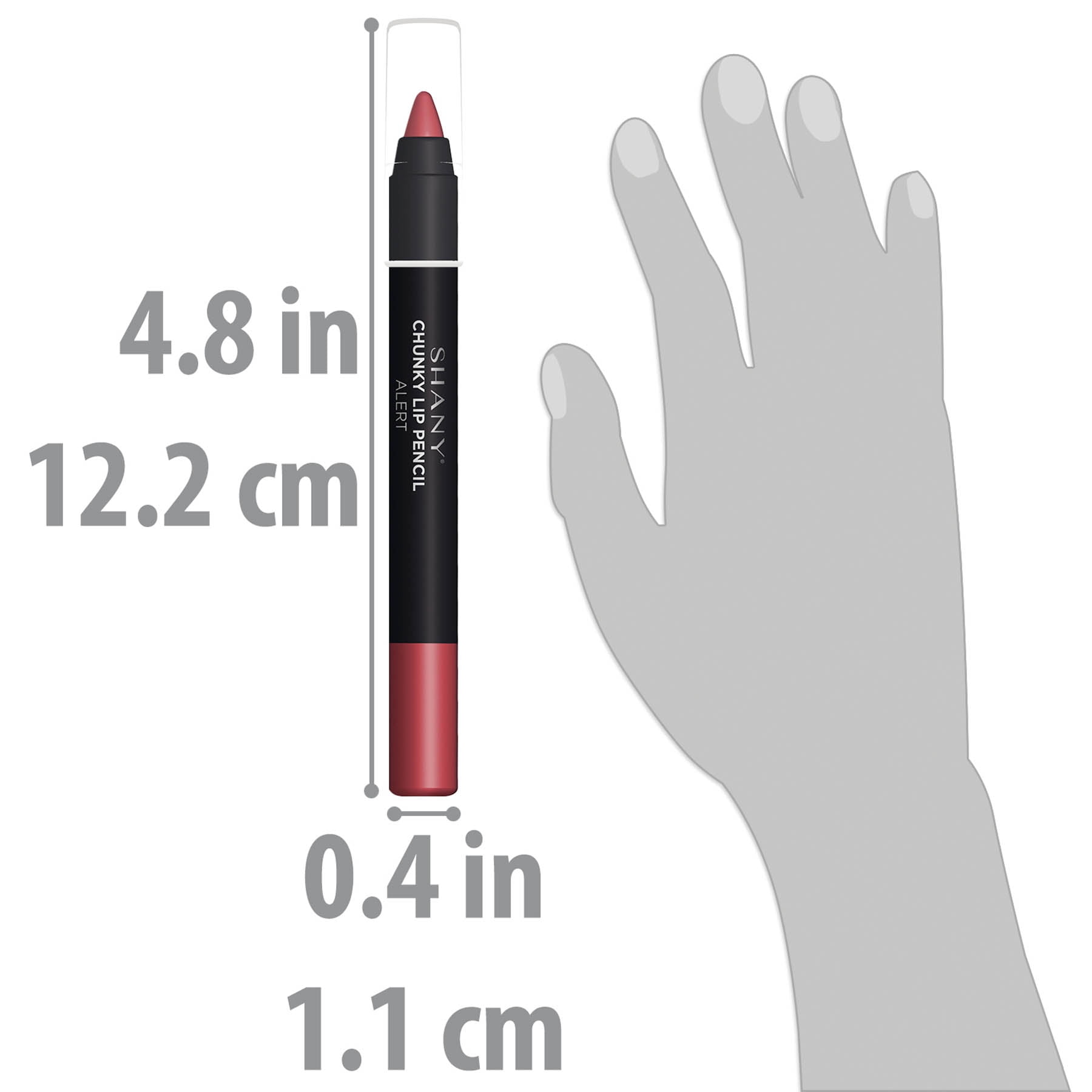 SHANY Chunky Lipstick Lip Pencil With Vitamin E & Aloe Vera - ALERT