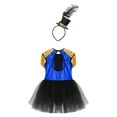 thumbnail image 4 of vastwit Kids Girls Circus Ringmaster Costume Sleeveless Tassel Leotard Dance Dress Halloween Tutu Royal Blue 14, 4 of 7