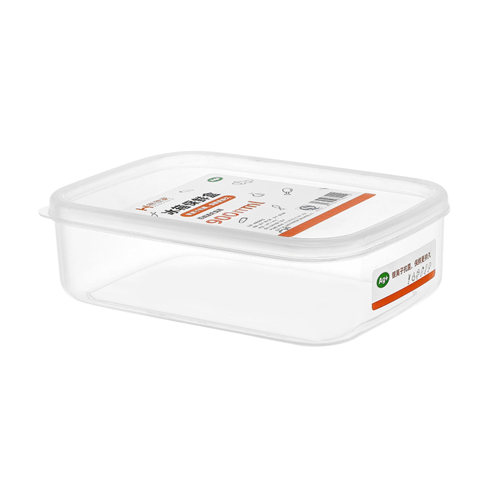 Small Food Containers with Lids, Transparent Rectangular Plastic Food Storage Containers for Kitchen, Keep Grains and Pulses Fresh, Airtight for Snacks and Dried Goods, AKLJWH - #04 Clear - 1PC