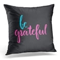 thumbnail image 1 of BSDHOME Brush Ink Hand Lettering Be Grateful Handdrawn for Design Inspirational Calligraphy Pillow Case Pillow Cover 18x18 inch, 1 of 1