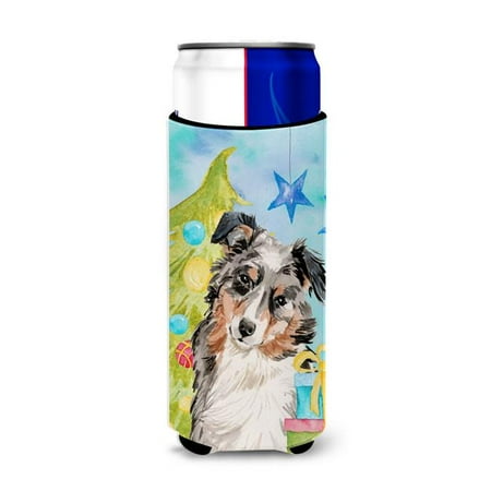 

Australian Shepherd Christmas Michelob Ultra Hugger for Slim Cans