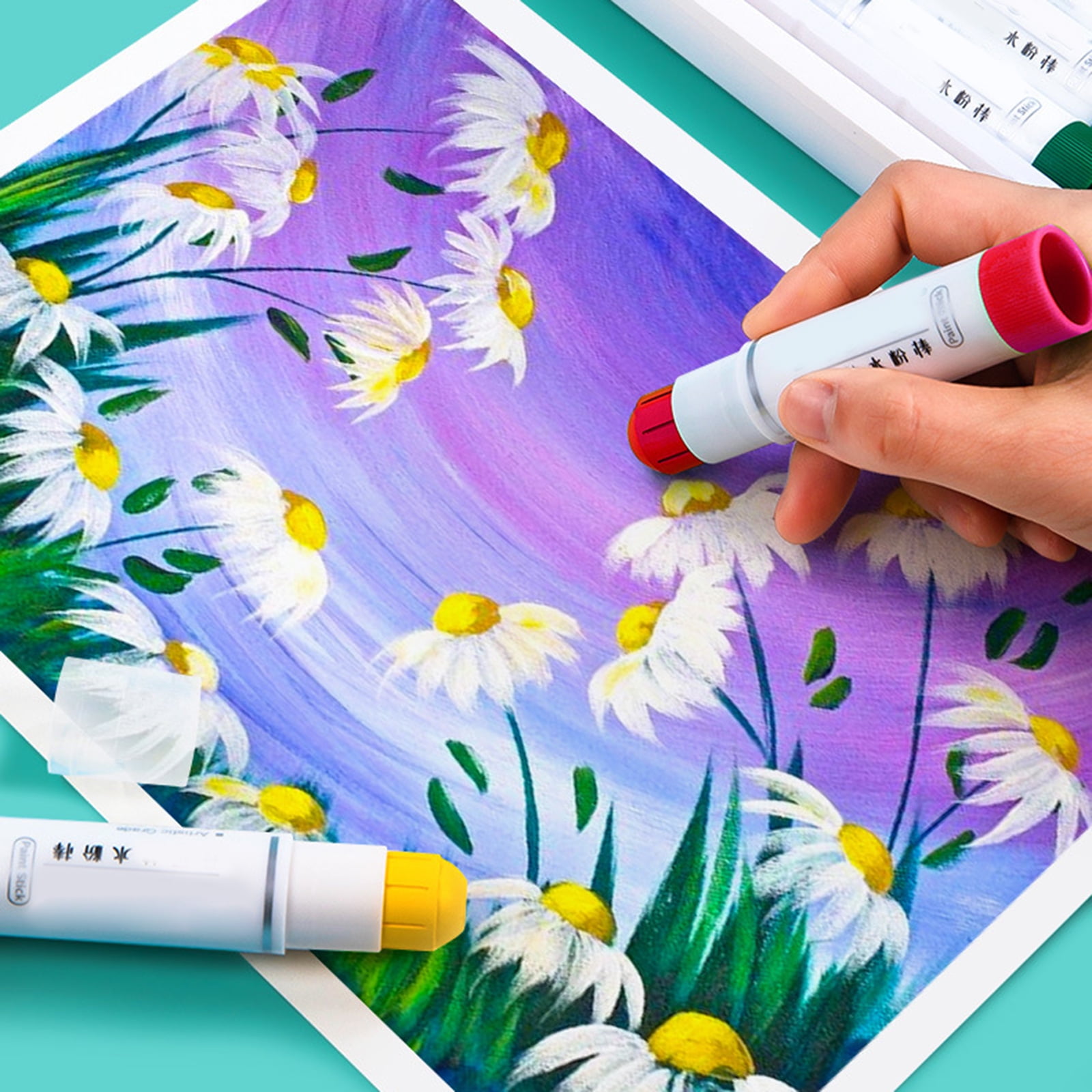Soft Solid Gouache Paint Sticks Drawing Graffiti Art Washable for Students Artists Painter
