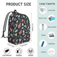 thumbnail image 5 of Robot and Astronauts Black Pattern Backpack for School, Cute School Bag with Adjustable Shoulder Straps and Padded Back, 15.7"x11.8"x5.5", 5 of 5