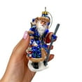thumbnail image 4 of Victorian Vagabound Santa Claus Glass Christmas Ornament, Purple Tree Decor, 4 of 7