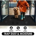 thumbnail image 2 of Bestvue 4'X5' Front Door Mat Indoor Outside Entrance Welcome Mats Outdoor Commercial Doormat Entryway Non Slip Rubber Heavy Duty Dirt Trapper Low Profile Black, 2 of 7