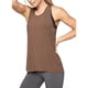 thumbnail image 1 of Sonducket Camiseta de fitness para mujer, chaleco deportivo para gimnasio, camiseta sin mangas con espalda cruzada y estiramiento activo Uniforme atlético Café METRO, 1 of 6