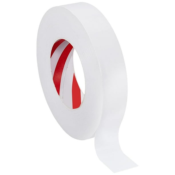 Cinta de tela autoadhesiva de 54,6 yardas, tiras de tela de 1,18 pulgadas con reverso adhesivo, rollo de tela blanca para proteger muebles, pisos de madera, sillas y paredes.