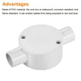 thumbnail image 4 of Unique Bargains PVC Conduit Box Junction Box 2 Way 20mm M4 x 0.7 Waterproof Electronic Projects Pack of 2, 4 of 5