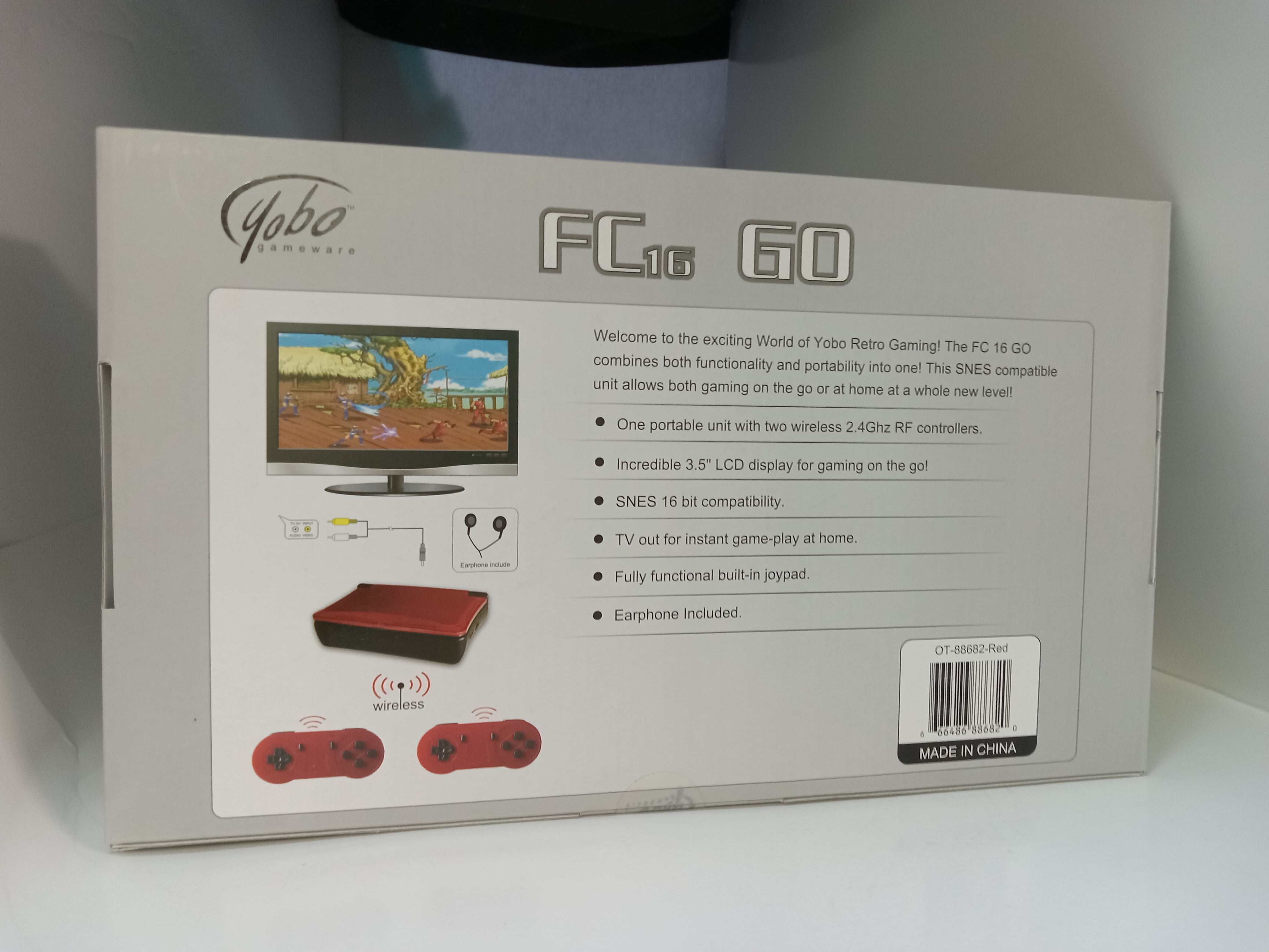 Black SNES FC16 GO Handheld & Wireless Home Console for Super Nintendo