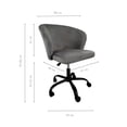 thumbnail image 3 of Silla de Oficina Top Living Terciopelo Gris Oscuro, 3 of 6