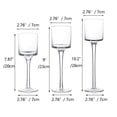 thumbnail image 4 of Sziqiqi Tall Glass Hurricane Candle Holders 3-Pc for Float Candles for Wedding Table Centerpiece, 4 of 8